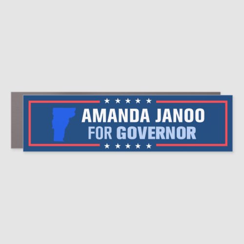 Amanda Janoo for Vermont Governor Bumper Car Magnet