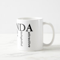 Amanda Mug w/ words for each letter in name custom