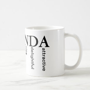 Amanda Mug w/ words for each letter in name custom