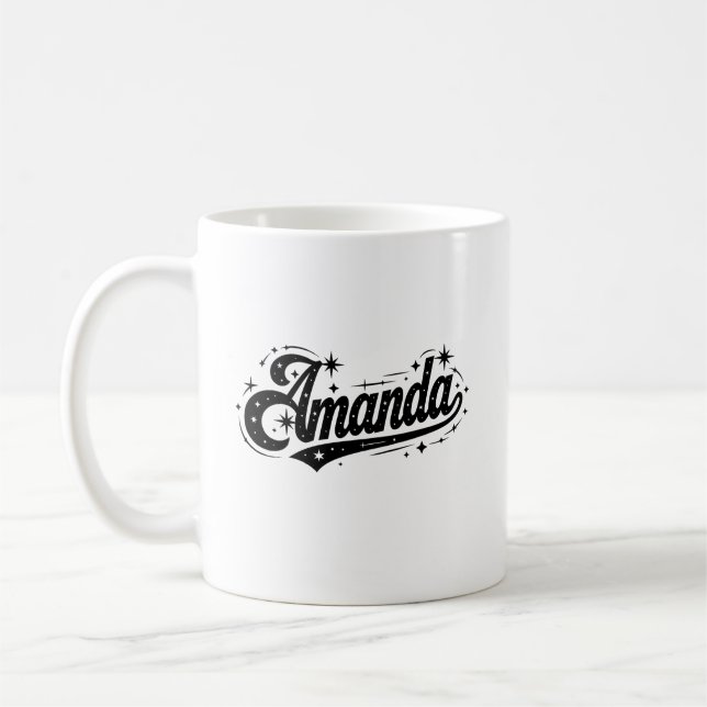 Amanda name first last family coffee mug (Left)