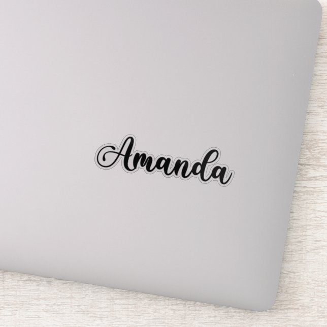 Amanda Name - Handwritten Calligraphy Sticker (Detail)