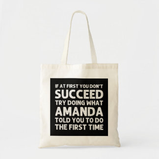 AMANDA Name Personalized Birthday Funny Christmas  Tote Bag