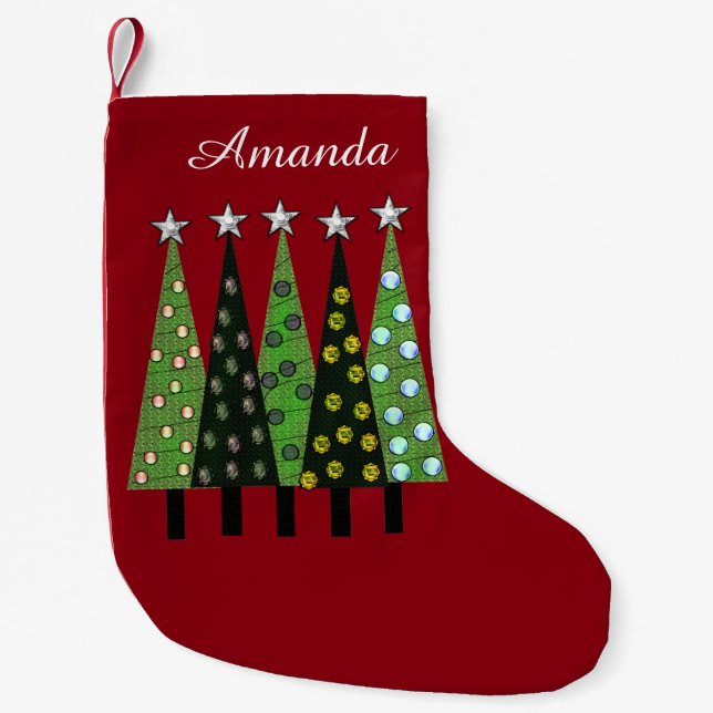 Amanda Personalized Christmas Tree Stocking (Front)