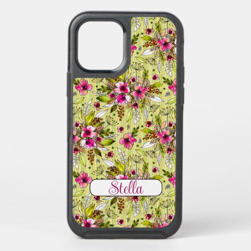 Amanda Personalized Floral OtterBox iPhone Case