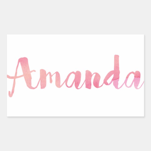 Amanda Rectangular Sticker (Front)