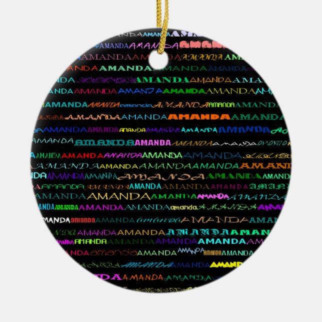 Amanda Text Design I Ornament (Front)