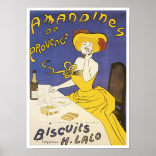 Amandines de Provence Biscuits H. Lalo Vintage Ad Poster