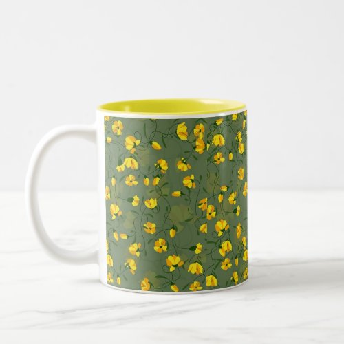 Amanecer entre Flores Amarillas Two_Tone Coffee Mug