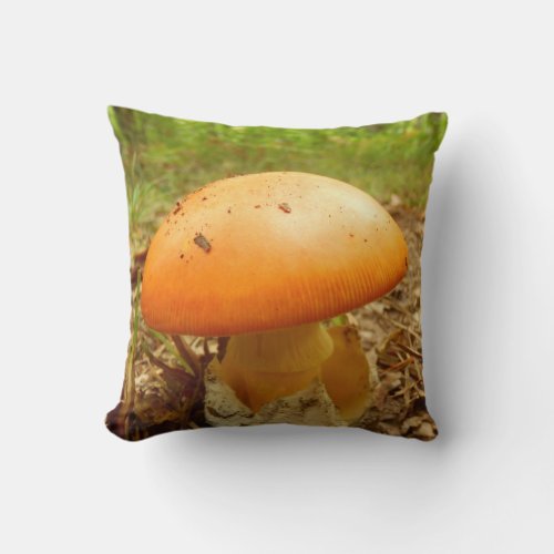 Amanita Caesarea Mushroom Throw Cushion