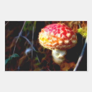 Amanita muscaria - Fly Agaric - Magic Mushroom Rectangular Sticker
