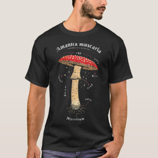 Amanita muscaria Mushroom definition latin art T-Shirt