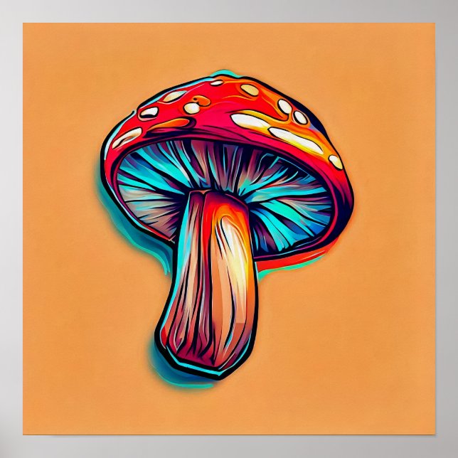 Amanita Muscaria Mushroom Poster (Front)