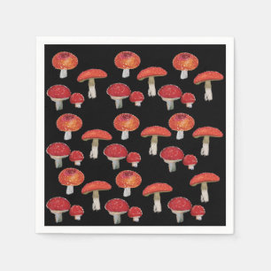 Amanita Muscaria Mushrooms Napkins