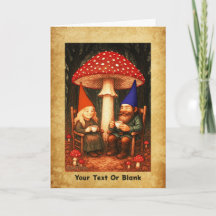 Amanita Mushroom and Gnomes
