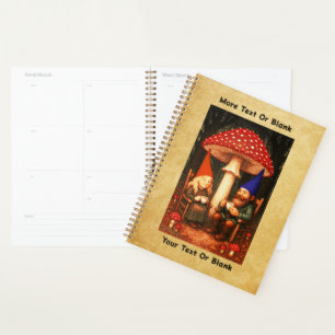Amanita Mushroom and Gnomes Planner