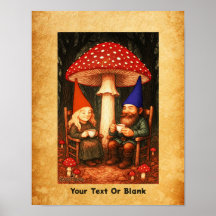 Amanita Mushroom and Gnomes