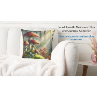 Amanita Mushroom Magic Forest Landscape Fungi Fleece Blanket