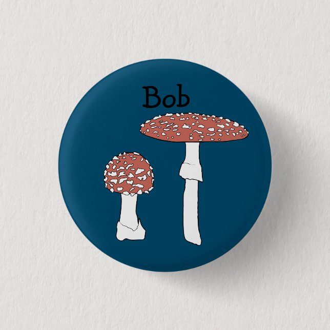Amanita Mushrooms Fun Fungi CUSTOMIZE IT Button (Front)