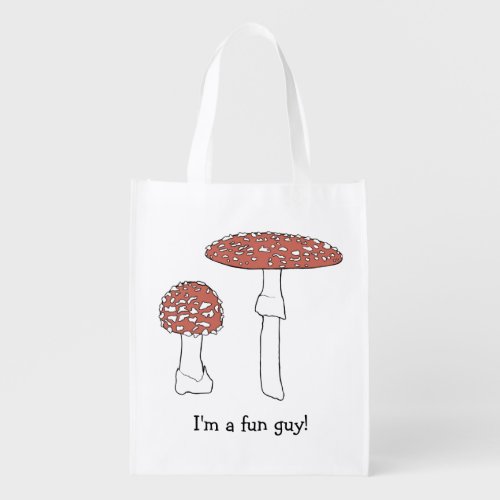 Amanita Mushrooms Fun Fungi CUSTOMIZE IT  Grocery Bag