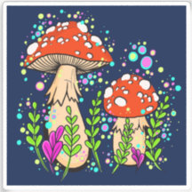 Amanita Mushrooms Vinyl Sticker