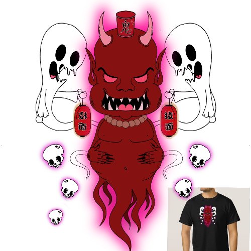 Amanojaku _ Japanese Folklore Evil Spirit T_Shirt