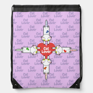Amantes de los gatitos drawstring bag