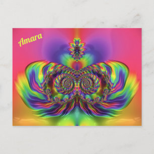 AMARA ~ 3D Design Pattern ~ Multi Colors ~ Postcard