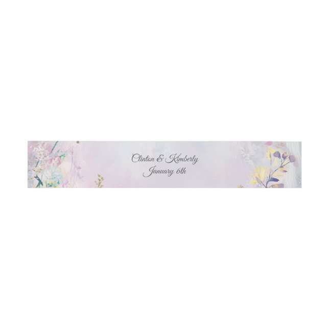 Amara Customizable Paper Belly Bands Invitation Belly Band (Flat)