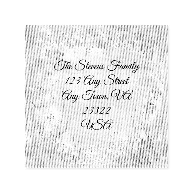 Amara Customizable Return Address Label Self-inking Stamp (Design)