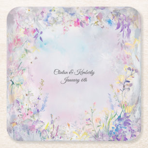 Amara Customizable Square Paper Coaster