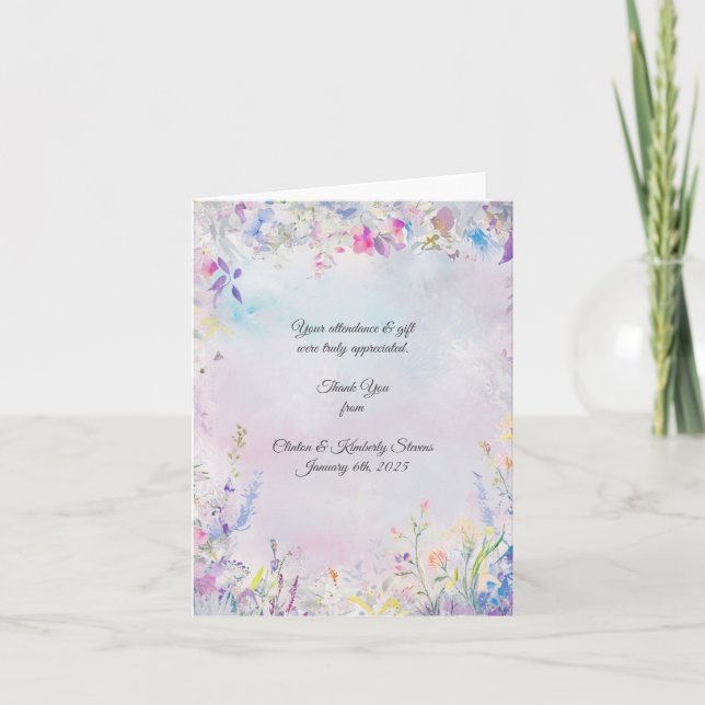 Amara Customizable Thank You Note Card (Front)