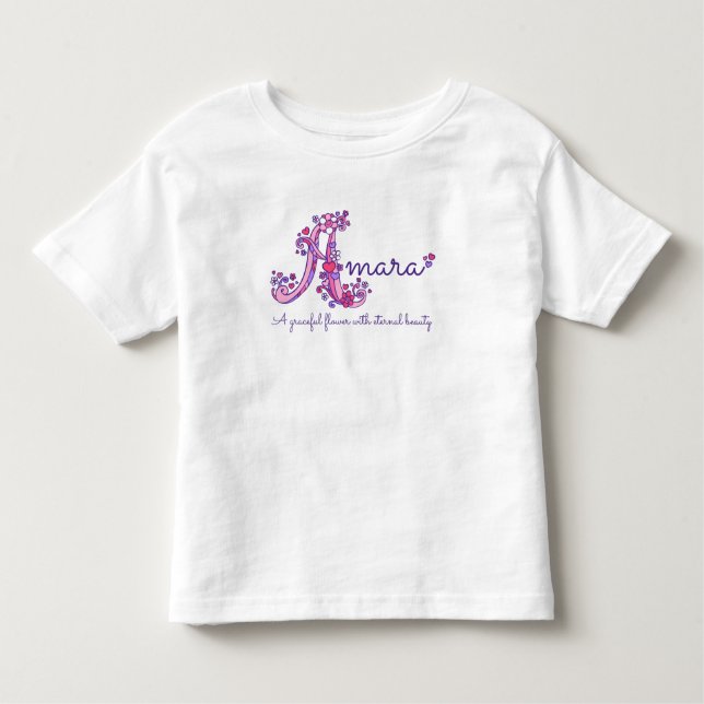 Amara girls name & meaning A monogram shirt (Front)