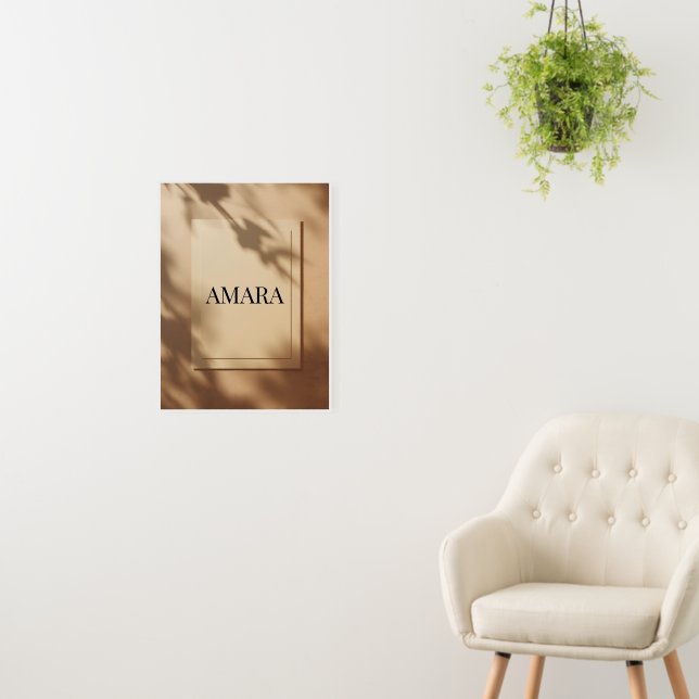 Amara Minimalist Name Poster – Personalized Wall A (In Situ (Wall))