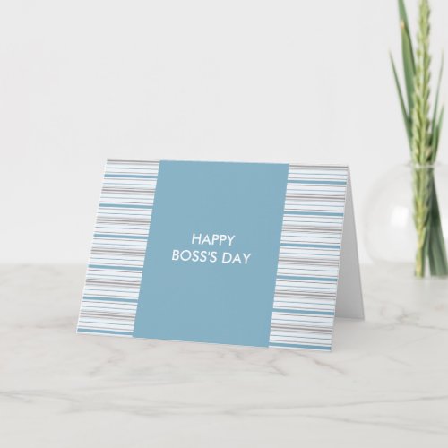 Amara Stripe Cornflower Happy Bosss Day Thank You Card