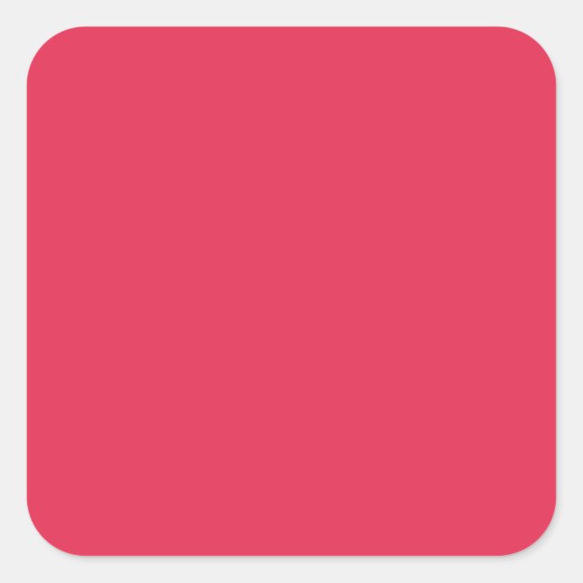 Amaranth Fashionable Color Design Square Sticker (Front)