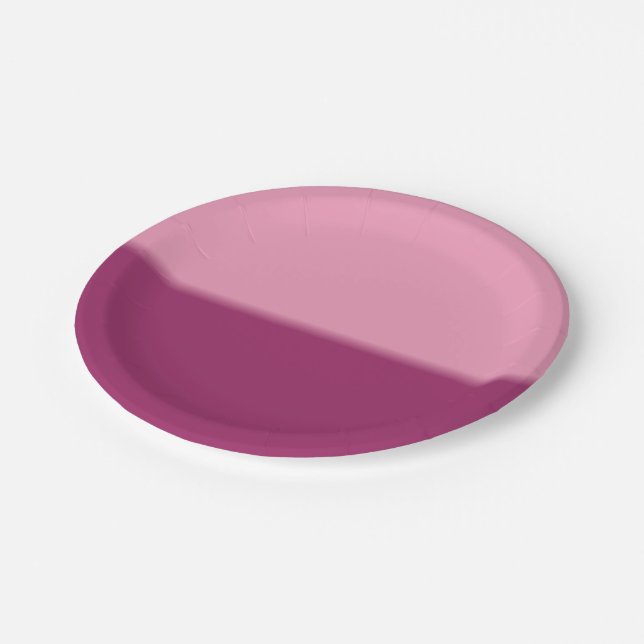 Amaranth Pink and Amaranth Purple Paper Plates (Angled)