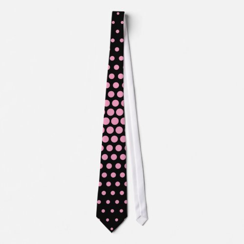 Amaranth pink Techno Dots Modern Black Tie