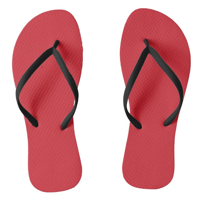 Amaranth red (solid color)  flip flops (Footbed)