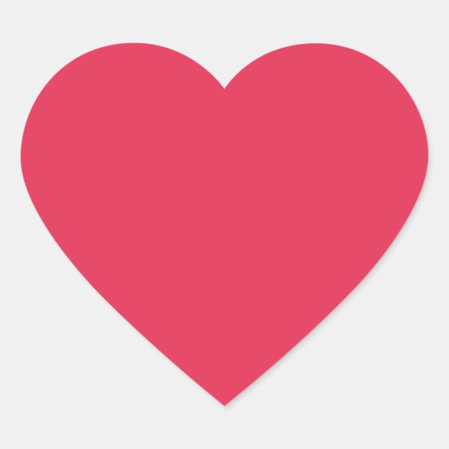 Amaranth (solid color)  heart sticker (Front)