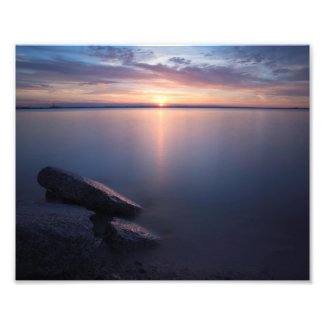Amaranth Sunset Over The Bay of Green Bay Photo Print