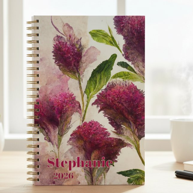 Amaranthus Floral Planner (Amaranthus personalized planner)