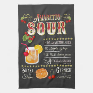 Amaretto Sour Recipe Kitchen Towel