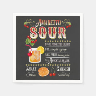 Amaretto Sour Recipe Napkins
