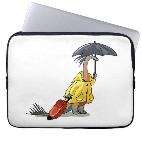 Amargasaurus Holding Umbrella And Suitcase Laptop Sleeve