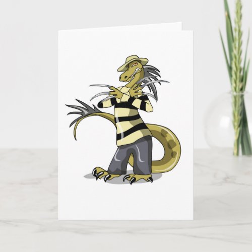 Amargasaurus Posing As Freddy Krueger Card