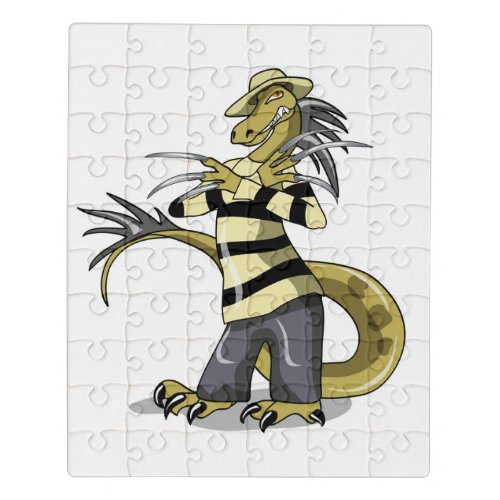 Amargasaurus Posing As Freddy Krueger Jigsaw Puzzle