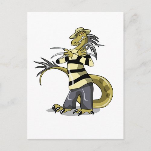 Amargasaurus Posing As Freddy Krueger Postcard