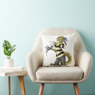 Amargasaurus Posing As Freddy Krueger. Throw Pillow