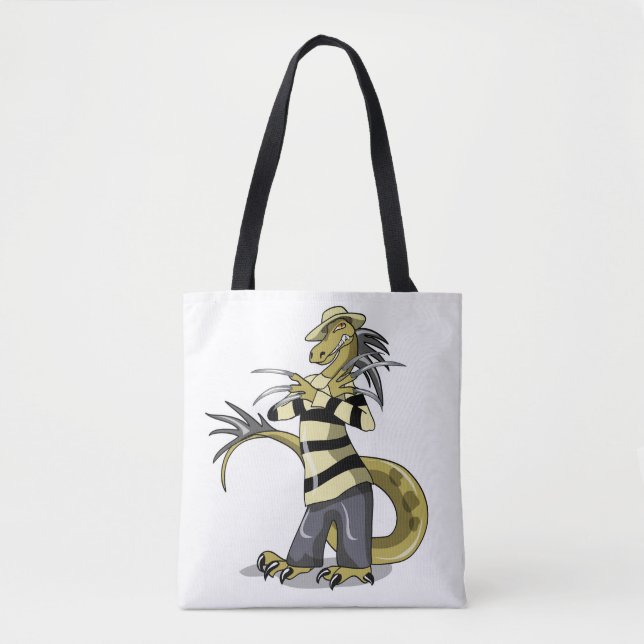 Amargasaurus Posing As Freddy Krueger. Tote Bag (Front)