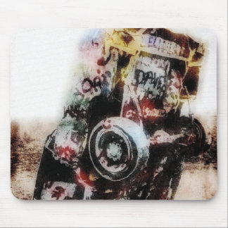 Amarillo Auto Grunge Graffiti Mousepad